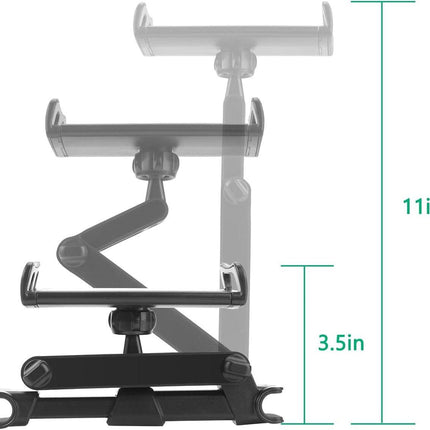 Car Phone Holders - Phone Holder - Back Seat - Adjustable Phone Holder - Back Seat Phone Holder - Universal Car Phone Holder - Black.