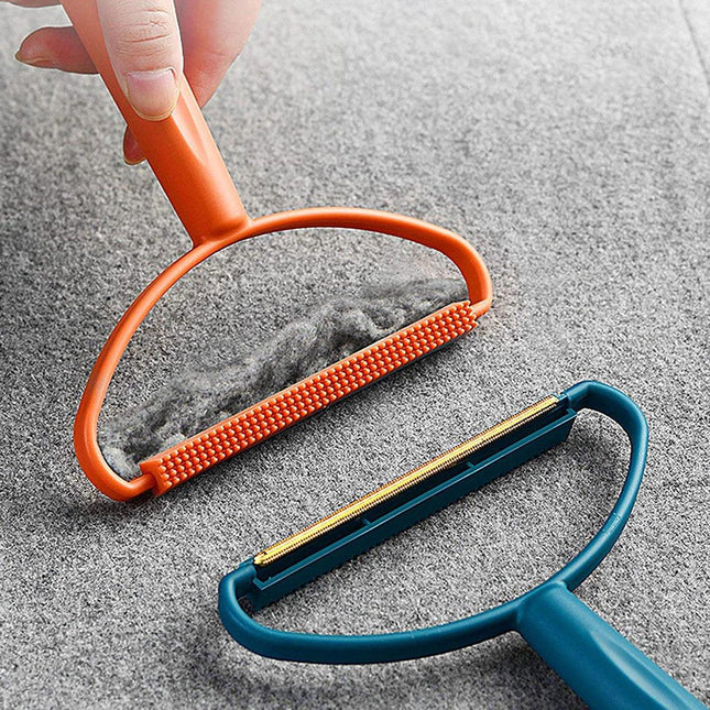 Portable Hair Removal Device - Clothes Hair Removal Device - Manual Hair Removal Device - Sweater Vacuum Cleaner - For removing dust and pets from clothes, curtains,  - ets and sofas (blue and orange).