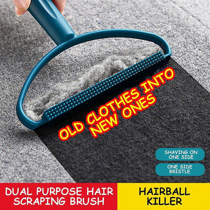 Portable Hair Removal Device - Clothes Hair Removal Device - Manual Hair Removal Device - Sweater Vacuum Cleaner - For removing dust and pets from clothes, curtains,  - ets and sofas (blue and orange).
