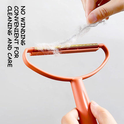 Portable Hair Removal Device - Clothes Hair Removal Device - Manual Hair Removal Device - Sweater Vacuum Cleaner - For removing dust and pets from clothes, curtains,  - ets and sofas (blue and orange).