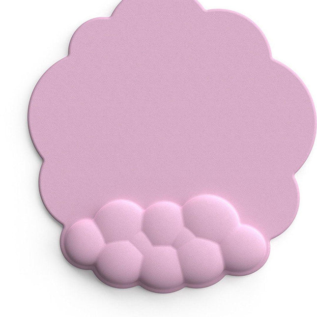 Mouse Pad - Mouse Pad with Wrist Rest - Ergonomic Mouse Pad - Mouse Pad with Leather Surface, Suitable for Computers, Laptops, Office, Home and Travel, with Non-Slip Bottom - Pink.
