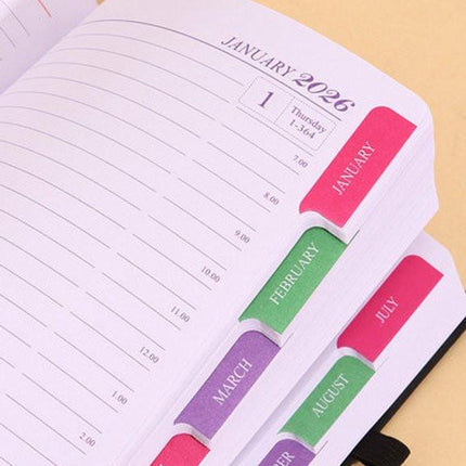2026 Daily Planner – 2026 Adult Agenda – 1 Day on 1 Page – 365 Day Planner & Notebook – 14.0*20.8cm – Red.