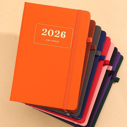 2026 Daily Planner – 2026 Adult Agenda – 1 Day on 1 Page – 365 Day Planner & Notebook – 14.0*20.8cm – Red.