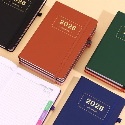 2026 Daily Planner – 2026 Adult Agenda – 1 Day on 1 Page – 365 Day Planner & Notebook – 14.0*20.8cm – Red.