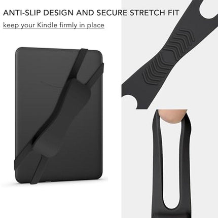 2-Pack Hand Rests for E-Readers & Tablets - Non-Slip & Comfortable to Hold - Suitable for 4.7-8 Inch Screens - Black + Black.
