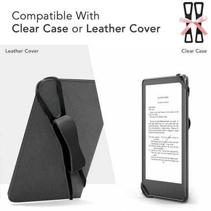 2-Pack Hand Rests for E-Readers & Tablets - Non-Slip & Comfortable to Hold - Suitable for 4.7-8 Inch Screens - Black + Black.