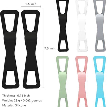 2-Pack Hand Rests for E-Readers & Tablets - Non-Slip & Comfortable to Hold - Suitable for 4.7-8 Inch Screens - Black + Black.