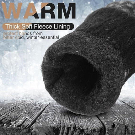 Gloves - Pack of 3 pairs - winter gloves - men's gloves - women's gloves - Knitted imitations - Suitable for cold winter weather (style C).