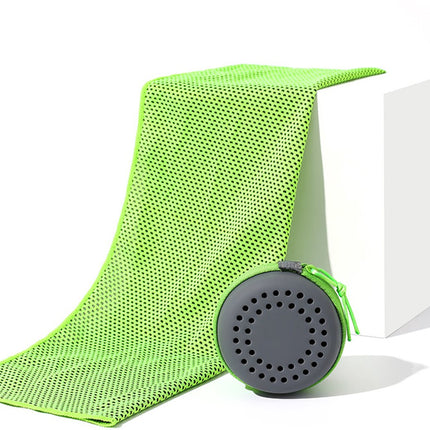 Cooling Towel for Summer & Sports - Quick-Drying & Cooling - Quick-Drying Towels - Cooling Towels for Running - With Storage Box - 30x80 cm (Adult Size) Green.