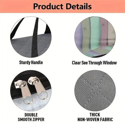 Cap Storage Bag | Set of 2 Storage Bag / Storage Sleeve - for baseball caps and other caps | Cap Organizer with 2 Handles for Closet | Moisture Protection - Gray.