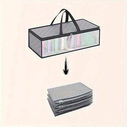 Cap Storage Bag | Set of 2 Storage Bag / Storage Sleeve - for baseball caps and other caps | Cap Organizer with 2 Handles for Closet | Moisture Protection - Gray.