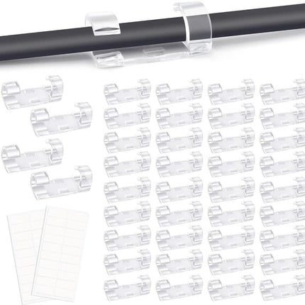 Transparent Cable Clips Self-Adhesive – Cable Organizer – 120 pieces – Cable Tray – Cable Ties – Cable Lock – Desk Organizers – Organizer – Cable Trays – Cable Management – Clips – Ties.