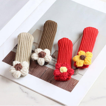 Door Handle Gloves - 4-Piece Set - Knitted Door Handle Gloves - Soft Door Handle Gloves - Warm Door Handle Gloves for Winter.