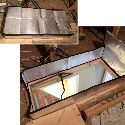 Attic Hatch Insulation Cover 63.5x138 cm - Dust Cover for Attic Hatch - Energy Saving With Zipper - For Stairs - Cool in Summer, Warm in Winter.