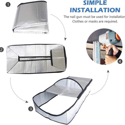 Attic Hatch Insulation Cover 63.5x138 cm - Dust Cover for Attic Hatch - Energy Saving With Zipper - For Stairs - Cool in Summer, Warm in Winter.
