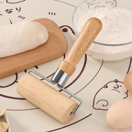 Dough Rolling Machine - Double-Sided Wooden Dough Rolling Machine - Three-Piece Set - Hand Baking Utensils - Smooth Non-Stick Coating - Suitable for Baking Dough, Fudge, Pizza, Cookies, Bread.