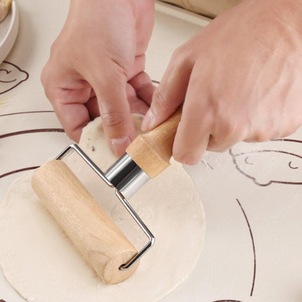 Dough Rolling Machine - Double-Sided Wooden Dough Rolling Machine - Three-Piece Set - Hand Baking Utensils - Smooth Non-Stick Coating - Suitable for Baking Dough, Fudge, Pizza, Cookies, Bread.