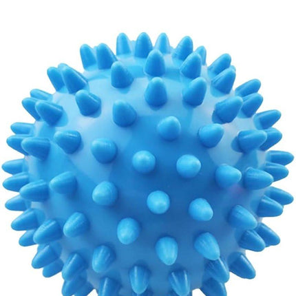 Massage Balls - (Pack of 3) - Trigger Point Massage Balls - Massage Balls with Soothing Points - Pointed Balls - Hedgehog Balls - Trigger Point Exercise Balls - For massaging leg, shoulder, hip and foot muscles (Blue/Black 7.5 cm).