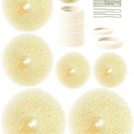 Hair Accessories - Women's Hair Styling Set - Hair Styling Tools - Braiding Set - 41 Pieces - Gold.