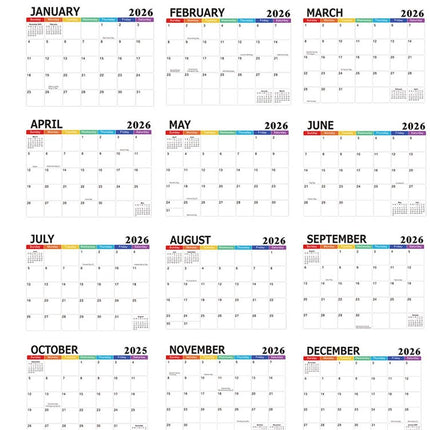 2026-2027 Magnetic Fridge Calendar - Agenda Calendar 2026 - Agenda Calendar 2026 - Calendar 2026 Weekly Calendar - 18 Month Planning Board (Jan 2026 - Jun 2027) - Large Format 30x25 cm - Sustainable Paper.
