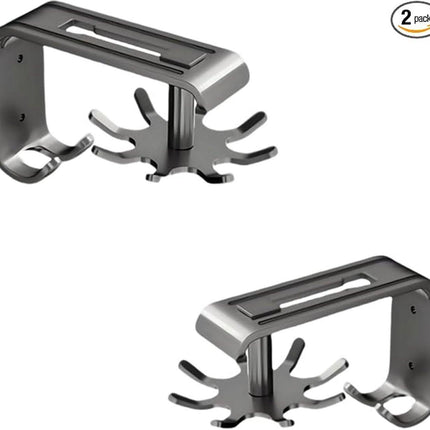 Kitchen Utensils - 2-Piece Hook - Cabinet Hook - Room Hook - Storage - Kitchen Storage - Suitable for Bathroom/Balcony/Bedroom/Knives/Tools/Towels (Black).