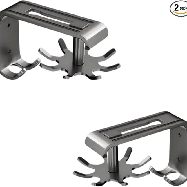 Kitchen Utensils - 2-Piece Hook - Cabinet Hook - Room Hook - Storage - Kitchen Storage - Suitable for Bathroom/Balcony/Bedroom/Knives/Tools/Towels (Black).