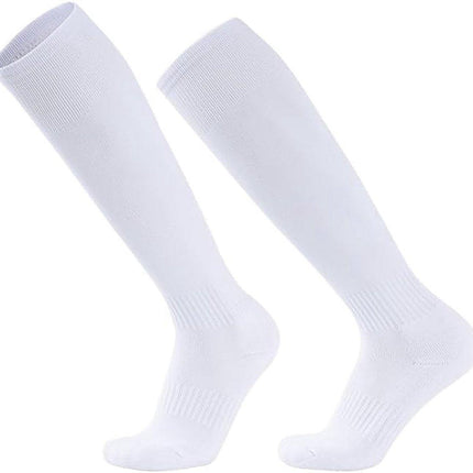 Socks - Sports Socks - Anti-Slip Thickened - Football Socks - Training Socks - Breathable and Sweat-Wicking Socks - White - Sizes 37-44.