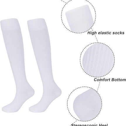 Socks - Sports Socks - Anti-Slip Thickened - Football Socks - Training Socks - Breathable and Sweat-Wicking Socks - White - Sizes 37-44.