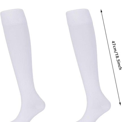 Socks - Sports Socks - Anti-Slip Thickened - Football Socks - Training Socks - Breathable and Sweat-Wicking Socks - White - Sizes 37-44.