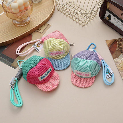 Storage Bag - Dopamine-Colored Mesh Bag - Travel Bag - Wallet - Headphone Bag - Keychain.