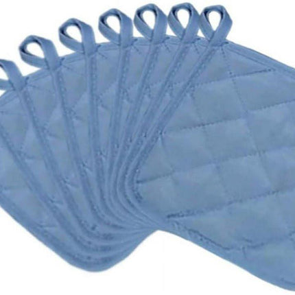 Placemat - Set of 5 Insulation Mats for the Kitchen - Heat Resistant Insulation Mats - Large Coasters for Daily Cooking and Baking (Dimensions: 6.5 x 6.5 Inches, Color: Blue).