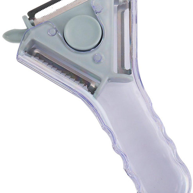 Peeler - 3-in-1 Peeler - Ergonomic - Can be used for peeling, grating and slicing - Blue.