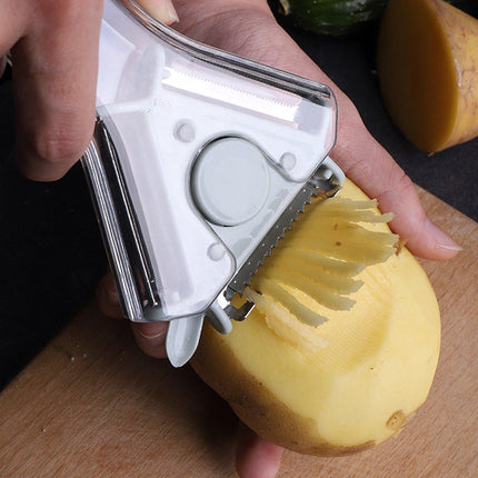 Peeler - 3-in-1 Peeler - Ergonomic - Can be used for peeling, grating and slicing - Blue.
