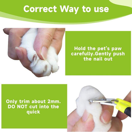 Pet Nail Clippers - Professional Pet Nail Clippers - Scissors - Stainless Steel - Cat Nail Clippers - Suitable for Small Dogs, Puppies, and Cats.