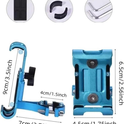 Phone holder for bicycle and motorcycle - Universal phone holder - 360° rotatable and tiltable - Bicycle accessories - Red.