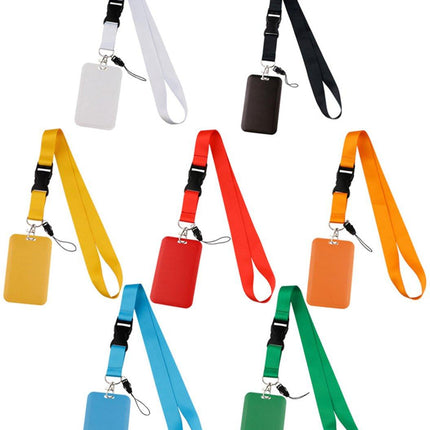 Hard Card Holder - Solid Color - ID - Work ID - Card Holder - Pack of 7.