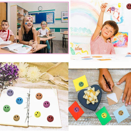 Glitter Dot and Smiley Face Stickers - Smiley Face Stickers for Kids - 500 Sheets of 1" Sheets, 10 Sheets of Colorful Glitter Dots and Glitter Stickers - School Planner - Classroom Supplies for Teachers.
