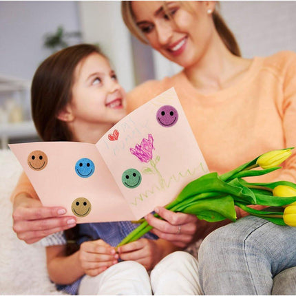 Glitter Dot and Smiley Face Stickers - Smiley Face Stickers for Kids - 500 Sheets of 1" Sheets, 10 Sheets of Colorful Glitter Dots and Glitter Stickers - School Planner - Classroom Supplies for Teachers.