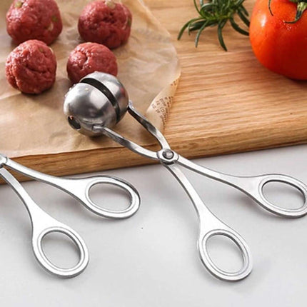 Stainless Steel Meatball Clamps - Pack of 2 - 304 Stainless Steel Meatball Clamps - Meatball Making Tools - Fish Ball Clamps - Round Rice Ball Maker.