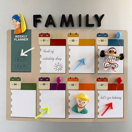 3D Arrow-Shaped Magnetic Notes - Fridge Magnets - 12-Piece Set for Whiteboard & Fridge - 2 Pieces in Each Color.