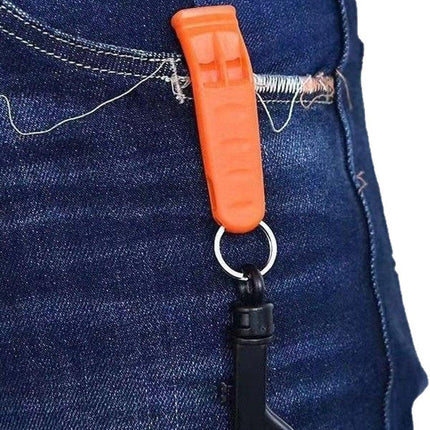 Emergency Whistle (10-Piece Whistle) - Sturdy and Durable Whistles, Suitable for Referees, Coaches, Emergencies, Lifeguards, Basketball, Football, Diving, Hiking, Adventure Sports, etc - Orange.