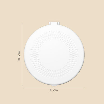 Make-up mirror - Mini mirror with light - 1x/5x magnification - 10 cm - Rechargeable - Suitable for wallets, pockets, travel and as a gift (White).
