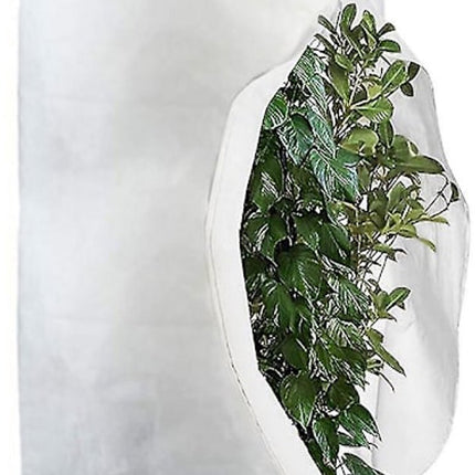 Plant Protection Bag - Reusable Plant Protection Bag with Drawstring - Garden Protection Bag - Frost Protection - Cold Protection - Winter - White - L-120x180cm.