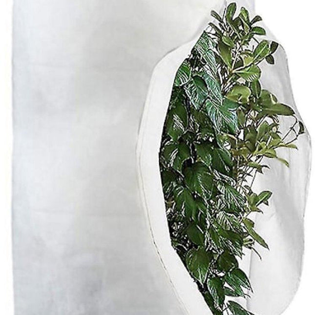 Plant Protection Bag - Reusable Plant Protection Bag with Drawstring - Garden Protection Bag - Frost Protection - Cold Protection - Winter - White - L-120x180cm.