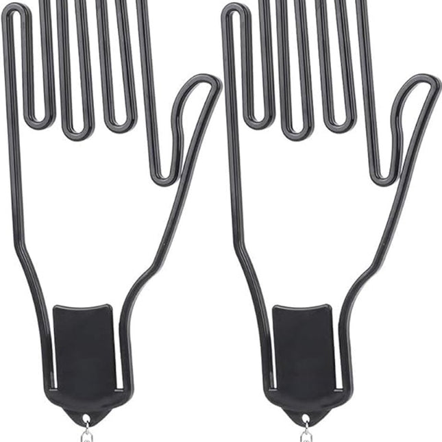 2-Pack Glove Supports - Black Plastic Frame to Prevent Deformation - For Golf & Outdoor Gloves