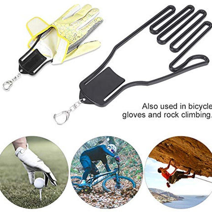 2-Pack Glove Supports - Black Plastic Frame to Prevent Deformation - For Golf & Outdoor Gloves.