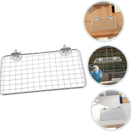 Bird Cage Accessories - Parrot Perch Made of Stainless Steel - Comfortable Resting Platform for Birds - Multifunctional Bird Cage Accessory - Modern Design - Suitable for Various Parrots, Provides Your Pet with a Comfortable Resting Place.