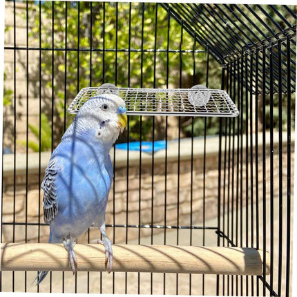 Bird Cage Accessories - Parrot Perch Made of Stainless Steel - Comfortable Resting Platform for Birds - Multifunctional Bird Cage Accessory - Modern Design - Suitable for Various Parrots, Provides Your Pet with a Comfortable Resting Place.