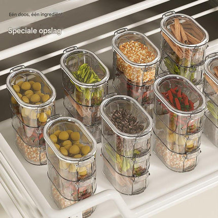 Storage Jars - 3-Tier - Sealed Storage Bottles - Spice Bottles - Storage Boxes - Kitchen Storage Bottles.
