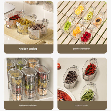 Storage Jars - 3-Tier - Sealed Storage Bottles - Spice Bottles - Storage Boxes - Kitchen Storage Bottles.
